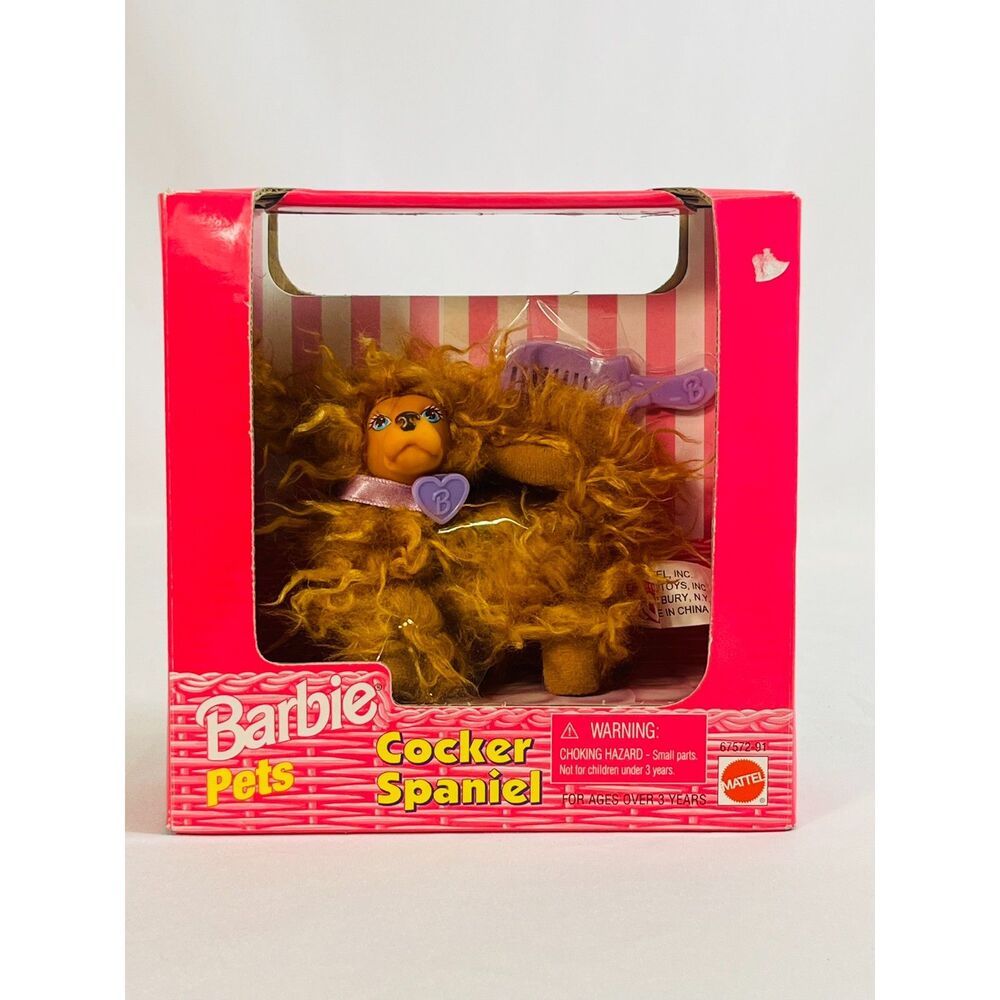 Vintage 1998 Barbie Pets Cocker Spaniel Dog Mattel New In Box